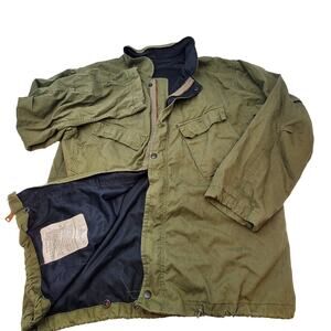 Vtg Military Green Chemical Protective Suit Jacket 8415-00-177-5007 Mens Sz Sm